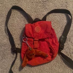 Kipling red mini backpack